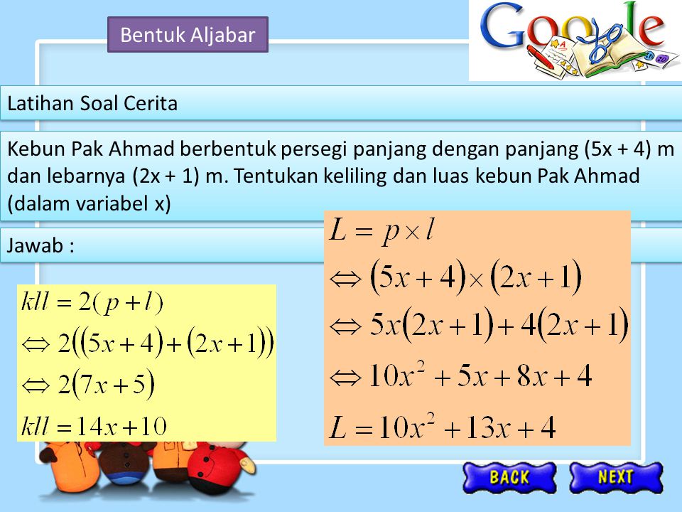 Contoh Soal Aljabar Kelas